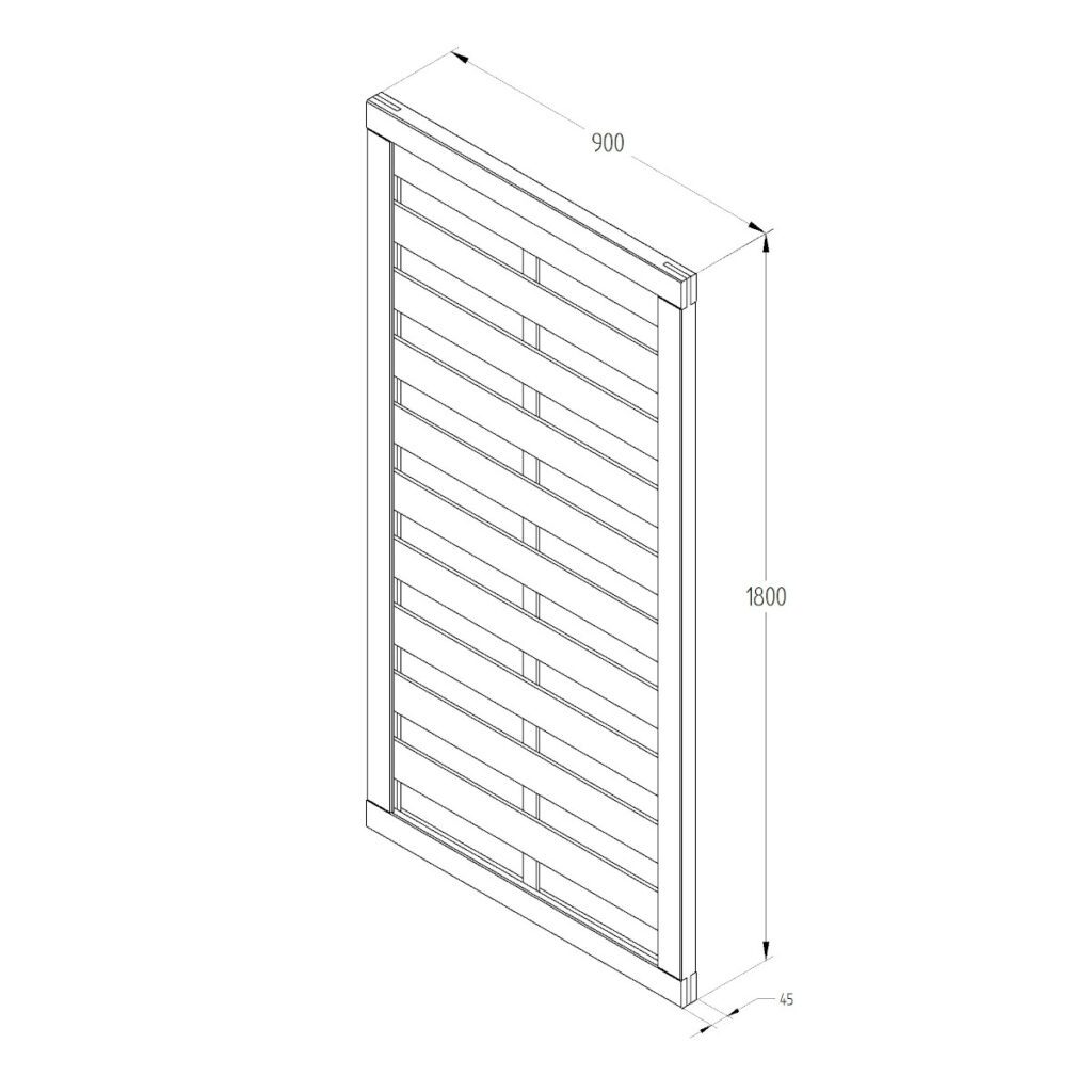 Forest Garden Europa Plain Gate – 6ft 5013053166444 2